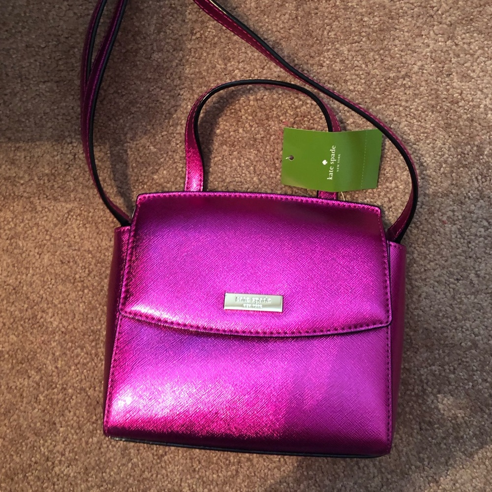 Kate spade pink metallic crossbody